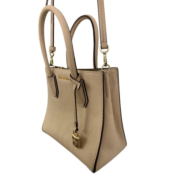 Michael Kors Mini Mercer Leather Crossbody & Tote Bag Nude EUC 8480 - Picture 10 of 16